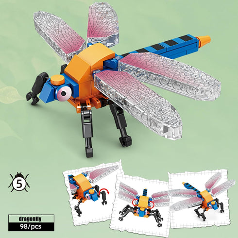 Vilbocr Set Sets 6+ Mini Insect Building Blocks Toy Insect Collection Building Block Insects Collection Building Blocks