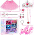 Princess Dress Up Toy Set: Girls Jewelry Boutique Role Playing Game, Toddler Dress Up Shoes, Skirts, Crowns, Wands,