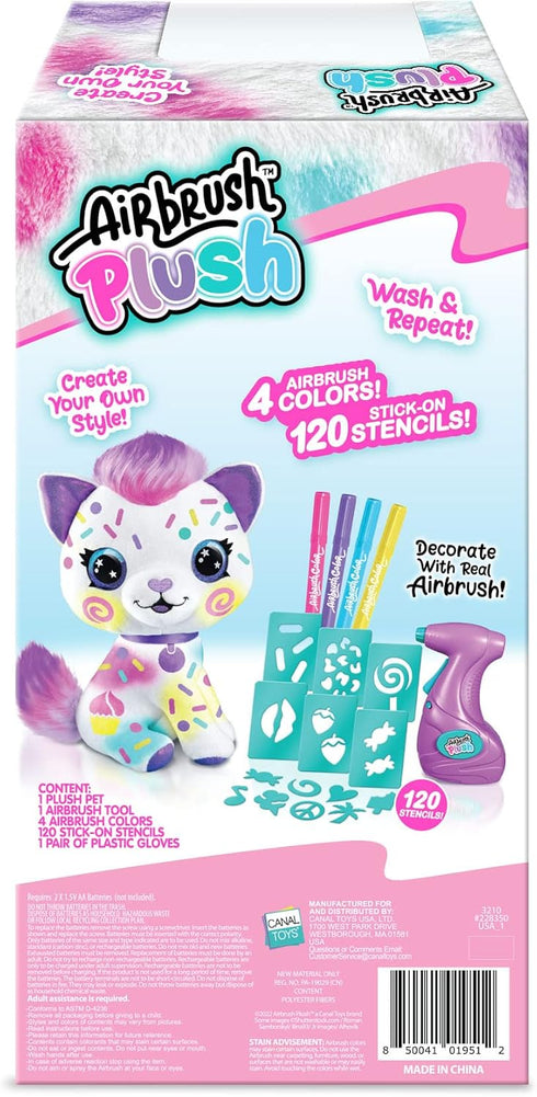 100+ 6+ Canal Toys Personalize Airbrush Plush Large Kitty! Decorate, wash, Repeat! Customize Your own Spray Art Plush