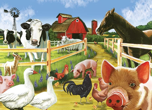 Cobble Hill Family Piece's 350 Puzzle - Welcome to The Farm with Sample Poster Included