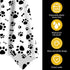 3 Pack Puppy Dog Paw Print Plastic Tablecloth, Large Disposable Rectangle Cover for Pet Birthday Party