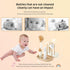 Set HOEREV Portable Baby Silicone Bottle Brush Include Pacifier Brush, Straw Brush, draining Rack, Portable Box