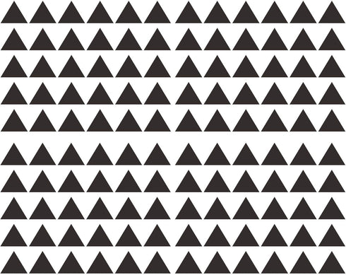120 Pcs Triangle Wall Pattern Decal Vinyl Stickers for Kids Bedroom, Removable Decor, YMX56 (Black)