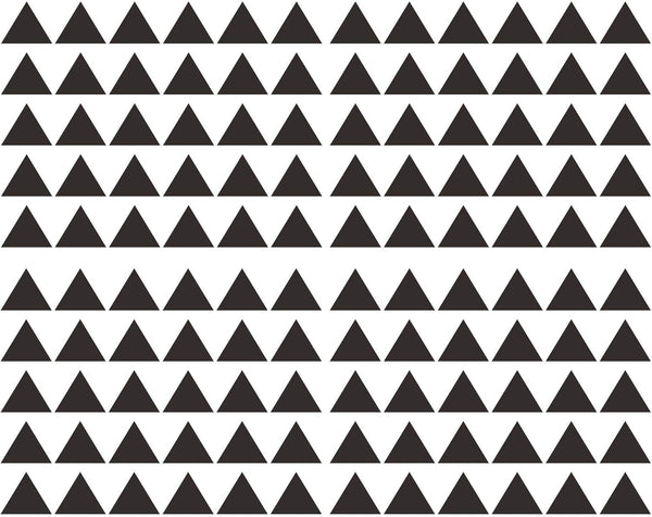 120 Pcs Triangle Wall Pattern Decal Vinyl Stickers for Kids Bedroom, Removable Decor, YMX56 (Black)