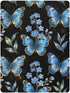 CZXW 52" 28" Blue Butterflies Floral Forget-me-not Crib Sheets Fitted x Natural Cotton Soft & Breathable for Baby Crib