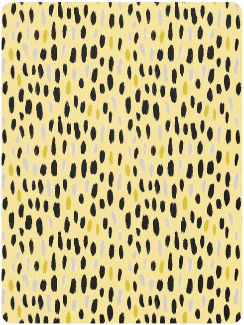 miaozhen 1 Pack 52x28 Cotton Baby Crib Sheets Soft Stretchy Ghothic Leopard Pastel Yellow Crib Mattress Sheet
