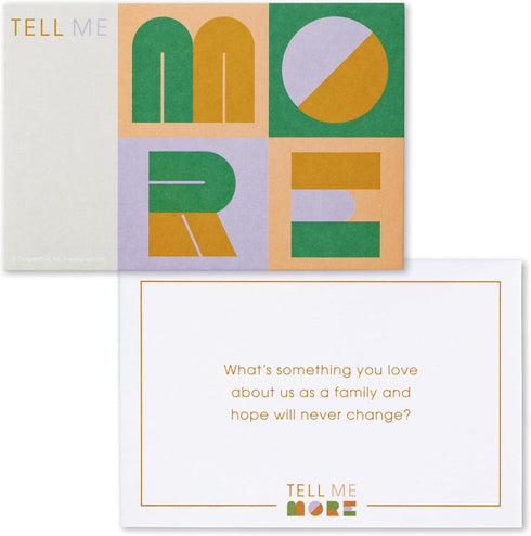 52 Communication Tell Me More: Family Edition - A Family Conversation Starter Game of Questions to Foster and Deepen