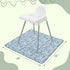 42 Inches 42 Inches, S&T INC. Baby Splat Mat for Under High Chair, Water Resistant Floor Mat, by Blue Alphabet