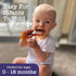 Bambeado LittleBamber Baby Teething Toy - Made with Natural Rubber & Amber Elements - Gentle Support, Easy to Hold