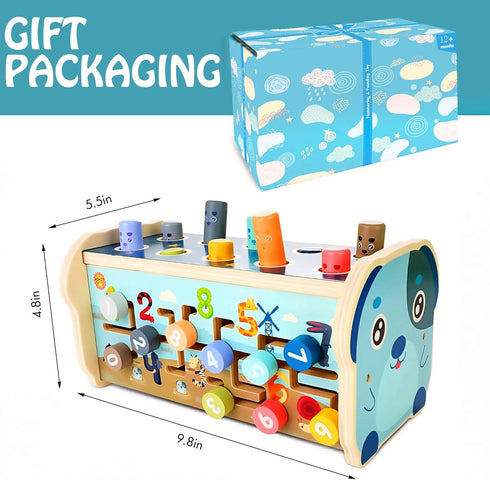 Hammering 12+ 1+ 1-2 KIDWILL Wooden Pounding Toy for Months Kids, Montessori Toys for Year Old Babies, Early