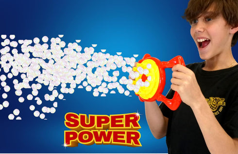 JA-RU Blitz Fan Bubble Wheel Blower | 1 Pack Battery Operated Automatic Bubble Maker with Non Toxic Soap Solution