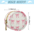 PYBUG Bow Tie Round Pacifier Storage Case, Polyester & TPU Lined with Hook Buckle, Pacifier Container Box for Baby