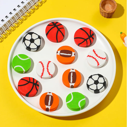 ZAKVOOR 70 Pcs Sport Ball Pencil Erasers, Bulk for Classroom, Party Favor, and Gift Filling
