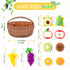 PHEZAPA 1-3, Set 6-12 1 Play Food for Toddler Plush Pretend Food with Sorting Fruit Basket, Baby Sensory Toys Months