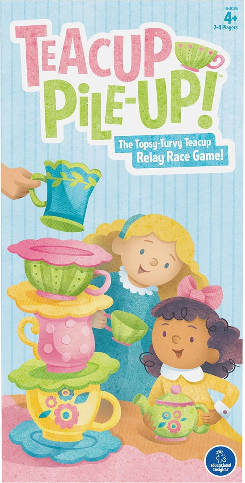 Educational Insights Teacup Pile-Up! Relay Game, Preschool Board Game for Kids Ages 4+