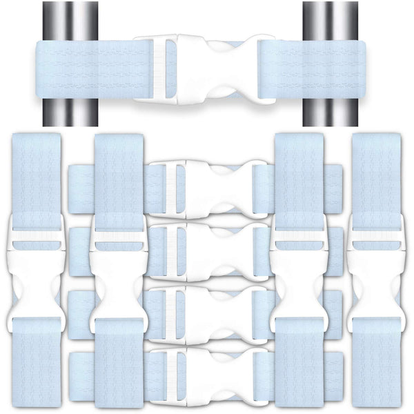 Baby Cabinet Safety Locks, 8 Pack White Child Safety Locks for Closed Handle Cabinets, Oven, Refrigerator
