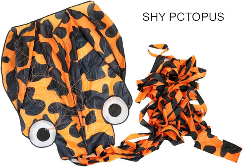 Kizh Large Octopus Kite 150 Inches Long, Soft Parafoil for Kids and Adults, Easy Flyer for Beach Park Garden Playground