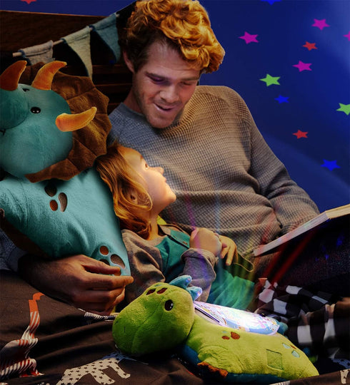 Pillow Pets Sleeptime Lites Green Dinosaur | Stuffed Animal Plush Night Light