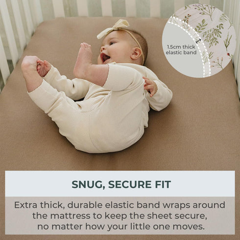 2 Pack Pobibaby Crib Sheets Girl, Premium Fitted Baby Crib Sheets for Standard Mattress Ultra-Soft Jersey Knit, Safe