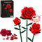 eafzv Mother's Day Flowers Bouquet Building Set, 3 Artificial Red Roses Botanical Collection