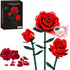 eafzv Mother's Day Flowers Bouquet Building Set, 3 Artificial Red Roses Botanical Collection