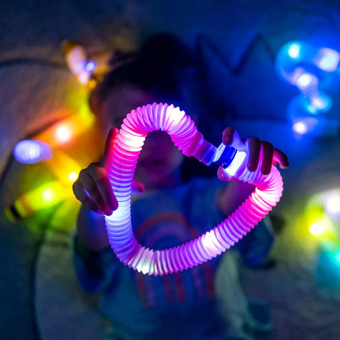 2026, nutty toys Light Up Pop Tubes - Sensory Toys - Glow Sticks for Kids, Fine Motor Skills Toddler Fidget, Top ADHD