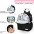 2 1 Backpack 2 Pack 6-9oz Breast Milk Cooler Travel Bag | Waterproof in Pump & Bottle Sections Insulated Baby Bottle