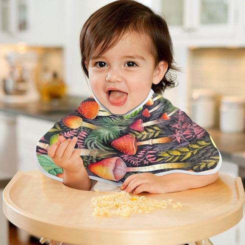 Bulletgxll Set 4, Watercolor Mushrooms Unisex Baby Burp Cloths of Soft Absorbent Organic Cotton Muslin Burping Cloths