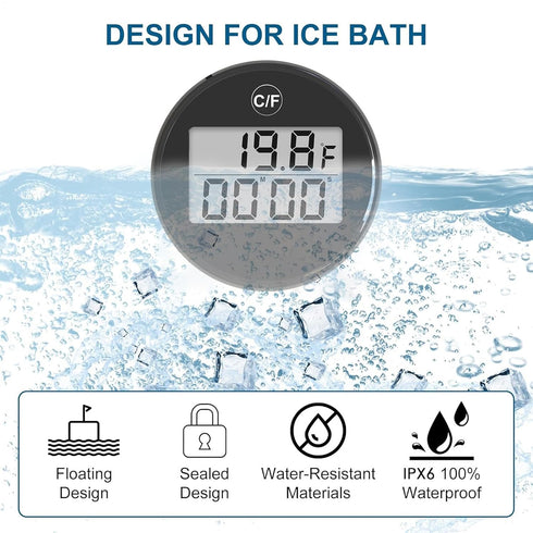 Generic Floating Temperature Meter For Ice Bath,Ice Bath Temperature Meter - Multifunctional Bath Temperature Meter