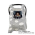 ICOPUCA Muslin Car Seat Covers for Babies, Lightweight Kick Proof Canopy, Black Strip Polka, Fits Summer/Autumn/Spring