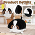 Dog Plush Stuffed Animal Pillow, 13” Soft Dog Plush Sleeping Throw Pillow, Cute Cartoon Dog Toy