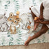 HawSkgFub Safari Jungle Baby Blanket - Eucalyptus Leaf Design, Elephant Giraffe Lion Flannel Fleece for Newborns 30 x 40