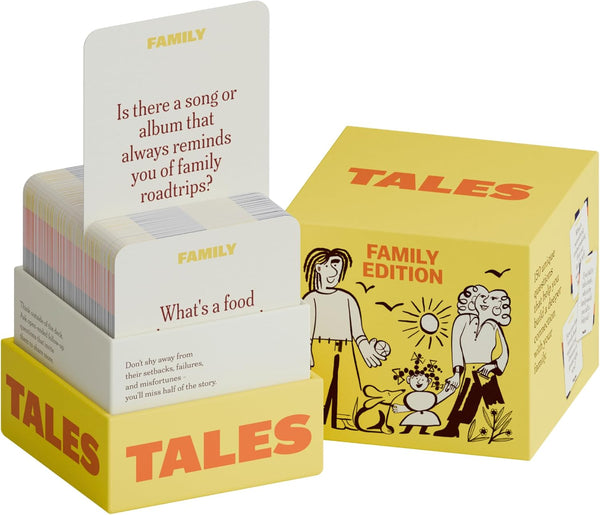 TALES Family Edition 150 Conversation Cards for Family Game Night, Adults, Teens,