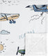 Sweet Jojo Designs Vintage Airplane Boy Soft Baby Blanket Receiving Security Stroller