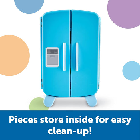 Learning Resources Mini Fridge Sorting Snacks, 51 Pieces, Educational Toddler Toys, Snack Toys, Kids Kitchen Accessories