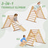 Set 3 1 OLAKIDS Pikler Triangle in Climbing Toys for Toddlers Foldable Wood Montessori Baby Jungle Gym with Ramp Ladder