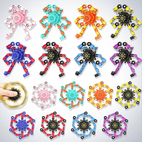 Irvotbes Transformable Fidget Spinners,Kids Easter Basket Stuffers Funny Stress Relief Sensory Fidget Toys,Deformable