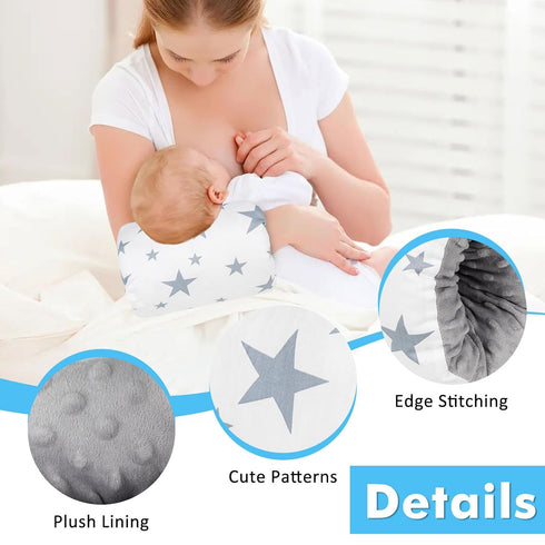 TEUOPIOE Baby Feeding Arm Pillow,Soft Cotton Bottle Nursing Arm Pillows for Newborn,Breastfeeding Pillows for More