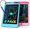 TEKFUN 2 Pack LCD Writing Tablet for Kids, 8.5 Inch Blue+Pink Doodle Board with Lanyard, Educational Toddler Toys