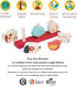 Pet Stacker - 7pcs Wooden Animal Stacker Toddler Toy - Natural Wood Educational Toy for Age 12M+