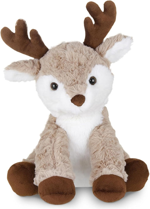 Bearington Reiny Christmas Reindeer Stuffed Animal - 11.5" Soft Christmas Reindeer Plush