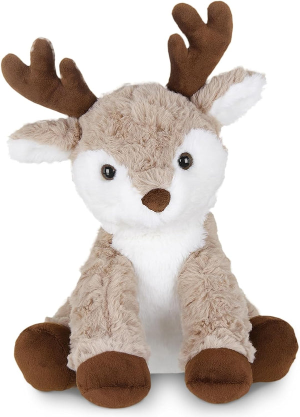 Bearington Reiny Christmas Reindeer Stuffed Animal - 11.5" Soft Christmas Reindeer Plush