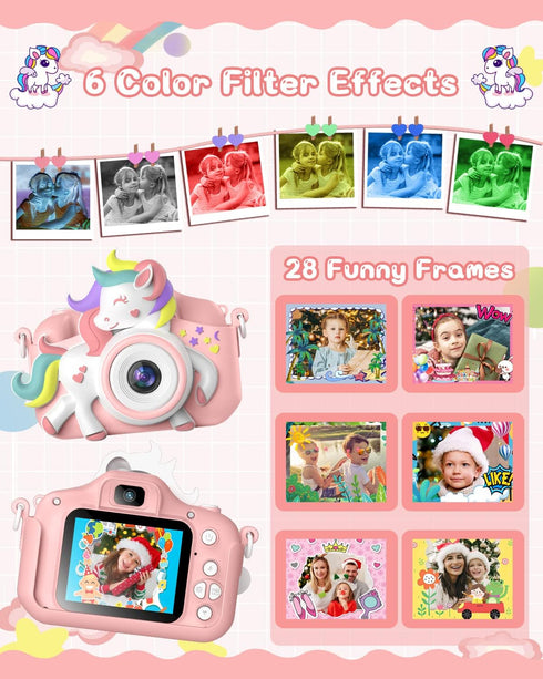 Kids Camera for 3-8 Years Old, Selfie Camera, 20.0 MP HD 1080P IPS Screen, Dual Digital Toy for Kids Gifts