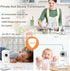HelloBaby 2 2.4'' 1000ft Monitor with Cameras, Portable Travel Screen Baby Monitor No WiFi, Long Range Video Baby