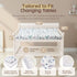 32"x16", 8"Deep 100% 2 Pack, Baby Diaper Changing Pad Covers Table Sheets Pocket - Floral Changing Pad Cover, Cotton