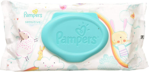 Pampers Sensitive Wipes Travel Pack 56 Count (Pack of 6)