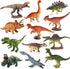 RUSON 12 Pcs Mini Dinosaur Animals Figures Toys, Realistic Dinosaur Playset Figurines, Cake Topper Toy Set