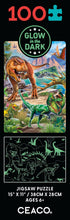 Ceaco 100 Piece Jigsaw Puzzle, Glow in The Dark, Dinoland