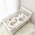 CZXW 52" 28" Floral Paisley Beige Crib Sheets Fitted x Natural Cotton Soft & Breathable for Baby Crib Mattress
