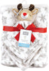 Set Hudson Baby Unisex Plush Security Blanket - Girl Rudolph, One Size